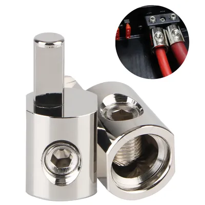 1/0 AWG To 4 AWG Modified Power Amplifier Ring Terminals Power Ground Wire Terminal Adapter Input Adapter 2pcs Car Audio