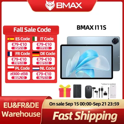 BMAX MaxPad I11 S Android 15 11-Zoll-HD-Bildschirm UNISOC T606 ARM Mail G57 4+8 GB Speicher 128 GB Speicher 2,4 GHz/5 GHz Wi-Fi-Tablet