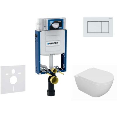 Kombifix - Set Vorwandelement, wc Oudee mit Softclose-Sitz und Sigma30-Betätigungsplatte, weiß/weiß Image