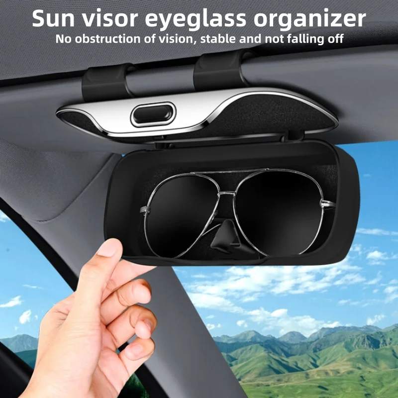 Für Auto Visier Brillenetui Auto Innenraum Hauptfahrer Brillenclip Sonnenbrille Organizer Brillenhalter Image