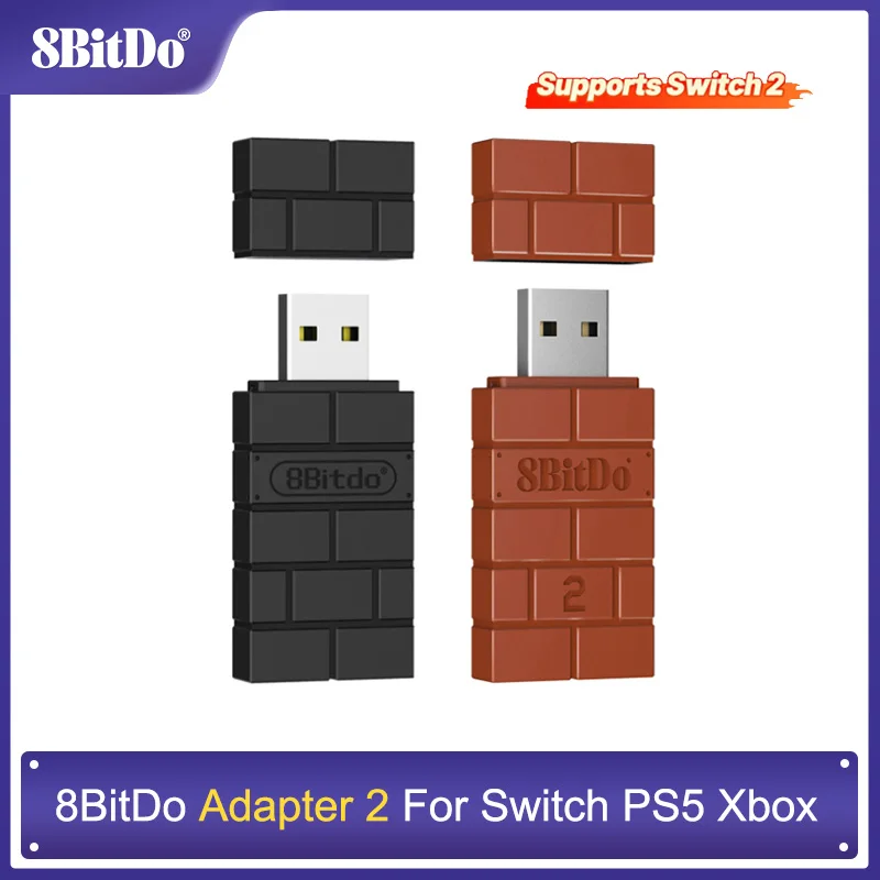 8BitDo USB Wireless Bluetooth Adapter 2 Empfänger für Nintendo Switch 1, 2 PS1 Mini Windows für PS4 PS5 Xbox Series X/S Griff Image