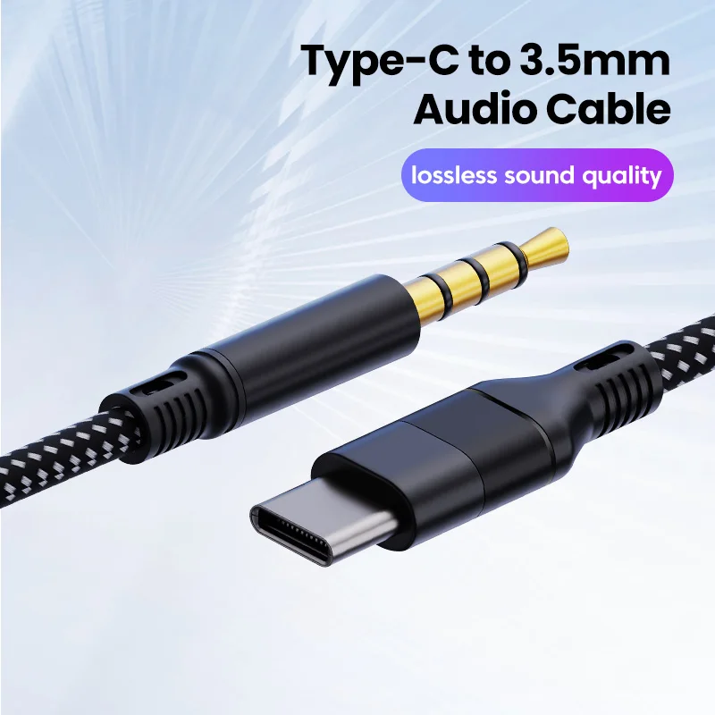 Typ C auf 3,5 mm Auto-Aux-Audiokabel 3,5 mm Klinke Audiostecker Lautsprecheradapter für Samsung Kopfhöreranschluss-Adapter Auto-Aux-Audiokabel Image