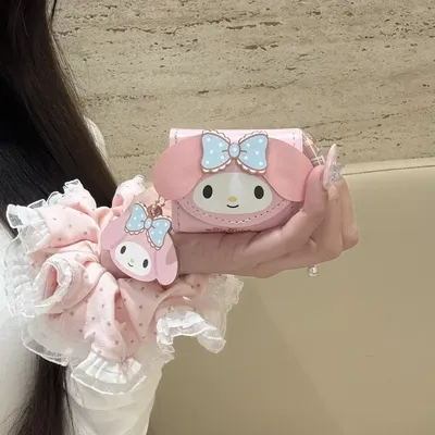 Niedliche Cartoon-Sanrio My Melody Ledertasche Kopfhörerhülle für AirPods 1, 2, 3, 4 Pro 2021, Image