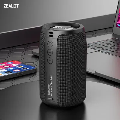 Zealot-S32 Tragbarer Mini-Lautsprecher mit TWS, Bluetooth 5.2, symmetrischem Bass, IPX5 wasserdicht für alle Telefone, im Freien Image