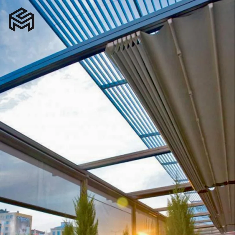 Elektrisches einziehbares Pergola-Überdachung mit PVC-Dach für das Restaurant im Freien Image