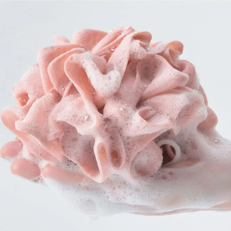 Zwei-in-eins-Bade-Blumenball, kann Seife nicht stören, Bad-Blumenball, Schaumstoff, reichhaltiges, weiches, reibbares Blasennetz Image