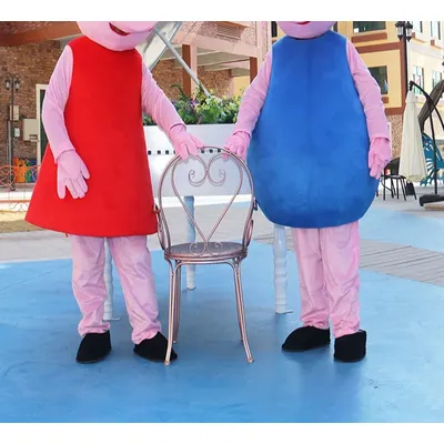 Anime Hot Pink Schwein Maskottchen Puppe Kostüm Erwachsene Cosplay familie Party Image