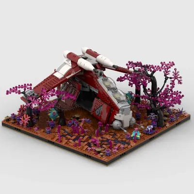 NEUE 1204PCS Berühmte star schlacht Film Wache Gunship Display-ständer modell DIY kreative ideen Image