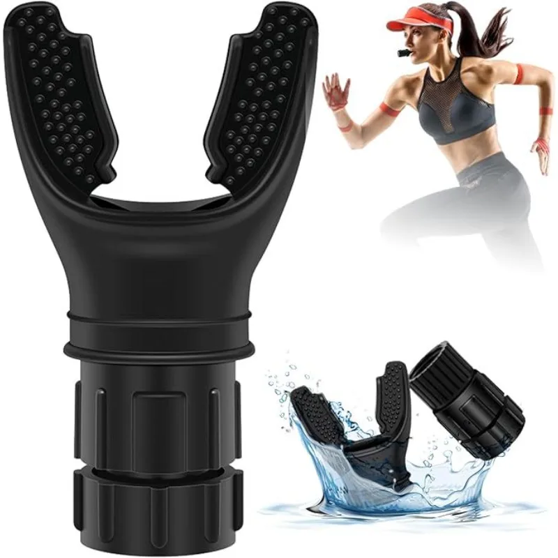 Verstellbarer Atemtrainer – Lungenübungsgerät für Fitness und Atemgesundheit, tragbarer Mundstücktrainer, Sportausrüstung Image