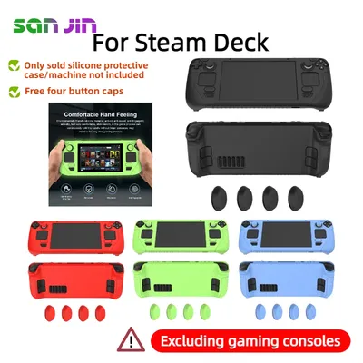 Silikon-Schutzhülle für Steam Deck Handheld-Gaming-Konsole, Antikollision und Anti-Touch 360° ° Image