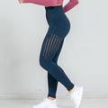 Per donna Pantaloni da yoga Leggings da yoga Rete Fascia Elastica Controllo addominale Sollevamento glutei Yoga Allenamento in Palestra Pilates Pantaloni Nero Rosa Blu Autunno Gli sport Abbigliamento