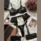 Lingerie sous-vêtements soutiens-gorge ensembles dentelle jarretière Lingerie femmes intimes 2025