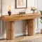 Farmhouse Console Table with Fluted Leg, 63-Inch Long Wooden Entryway Table Behind The Couch, Modern