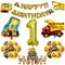 29Pcs Engineering Vehicle Birthday Balloon Party Decoration Cake Insert Family Party Decoration