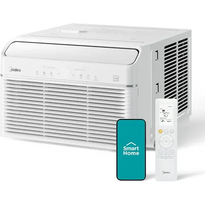 MAW08HV1CWT EasyCool Smart Inverter Air Conditioner Window Unit with Heat, 8,000 BTU, White