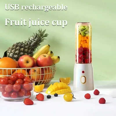 1PC-USB Rechargeable Portable 450ml Juicer Cup with Mini Travel Mug - One Touch for Fresh Juice,