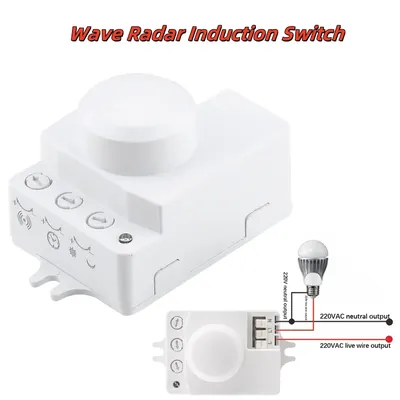 Microwave Radar Sensor Switch Controller 2-16m Human Body Induction On Off for AC85-250V LED Light