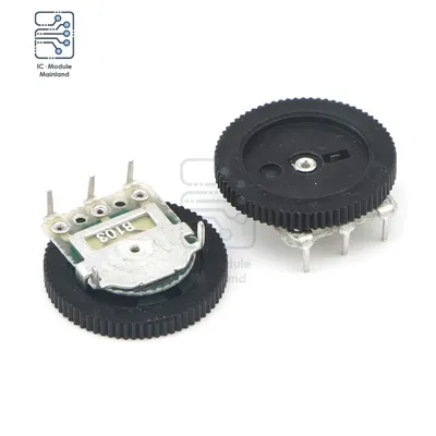 10PCS/Lot B103 10K Ohm 3 Pins Dial Wheel Potentiometer Audio Stereo Volume Gear Switch Control for
