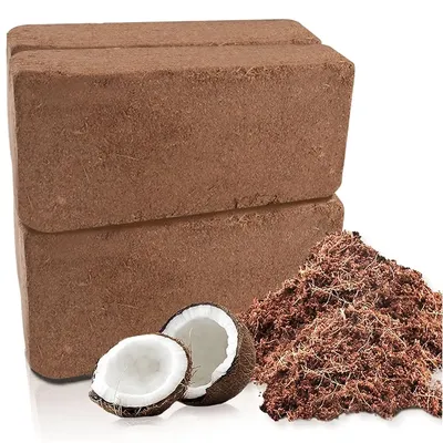 Coco Coir Brick for Plants- 4 Pack Premium 100% Organic Peat Moss, Fiber Coconut Husk for Planting, Gardening