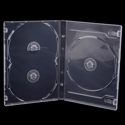 1 Pcs Square Transparent Bottom CD Box Empty Case PP Plastic Milky Capacity 3 Discs