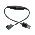 Cavo convertitore connettore adattatore di alimentazione ventola PC con custodia USB da 5 V a 12 V da USB a 4 pin PWM con interruttore ON Off