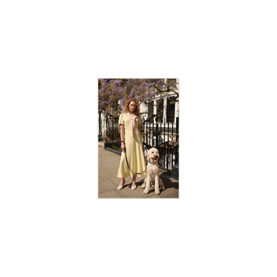 Ghost Verity Crepe Button Midi Dress
