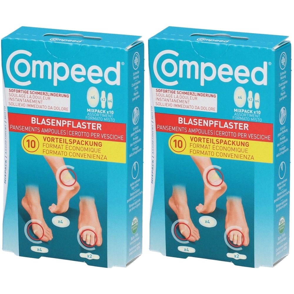 Compeed® Cerotto Per Vesciche Formato Misto 2x10 pz