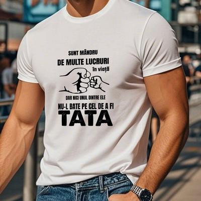 TEMU Fun Romanian Men's Short Sleeve T-shirt Summer T-shirt Top Image