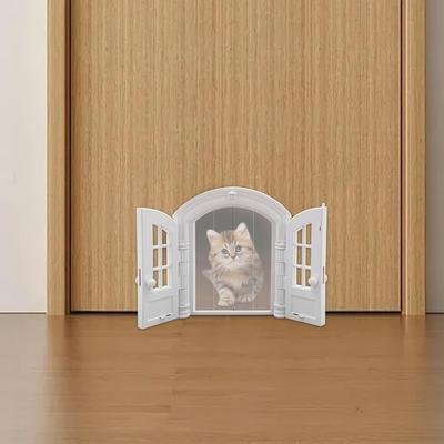 TEMU Cat Flap (outer Size 24 X 27.3 Cm), 180° Open And Close Cat Door, Cat Door For Outdoor Door, Cat Flap Door, Suitable Weight Range For Cats Up To 10 Kg Image