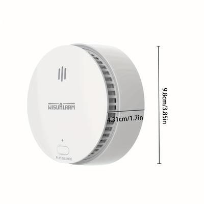 TEMU 1pc Smoke Alarm 10-year Long-life Battery Coverage Battery For Continuous Protection Image
