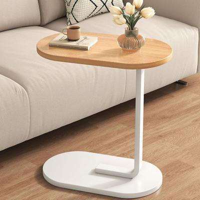 TEMU Adjustable Height Side Table With Wheels – Small Coffee Table For Living Room, Bedroom, Office – Sturdy Metal Frame And Mdf Top, 45×30×63.5 Cm Image