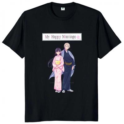 TEMU Man Tshirt Marriage T Shirt Saimori Kudou Anime Fans Tee Tops Oversized Casual Cotton O-neck T-shirts Image