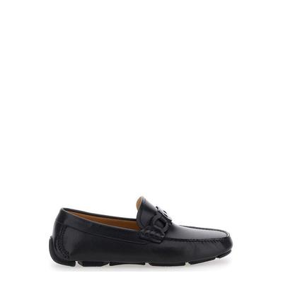 Almond-Toe Slip-On Loafers - Black - Ferragamo Slip-Ons