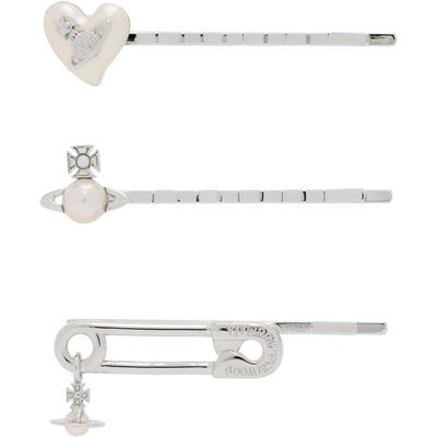 Tilde Bobby Pin Set - White - Vivienne Westwood Hair