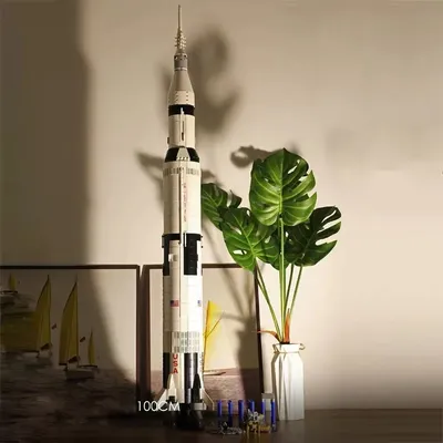 Legolcks MOC Apollo Saturn 5-Modellbausteine, Weltraumraketen-Serie, zusammengebautes Spielzeug, Image