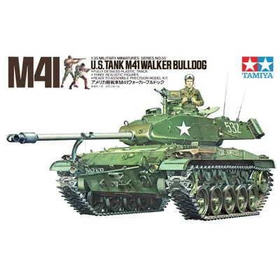 TAMIYA 1/35 Montagemodell 1 35055 US Panzer M41 Walker Bulldog – maßstabsgetreuer Modellbausatz Image