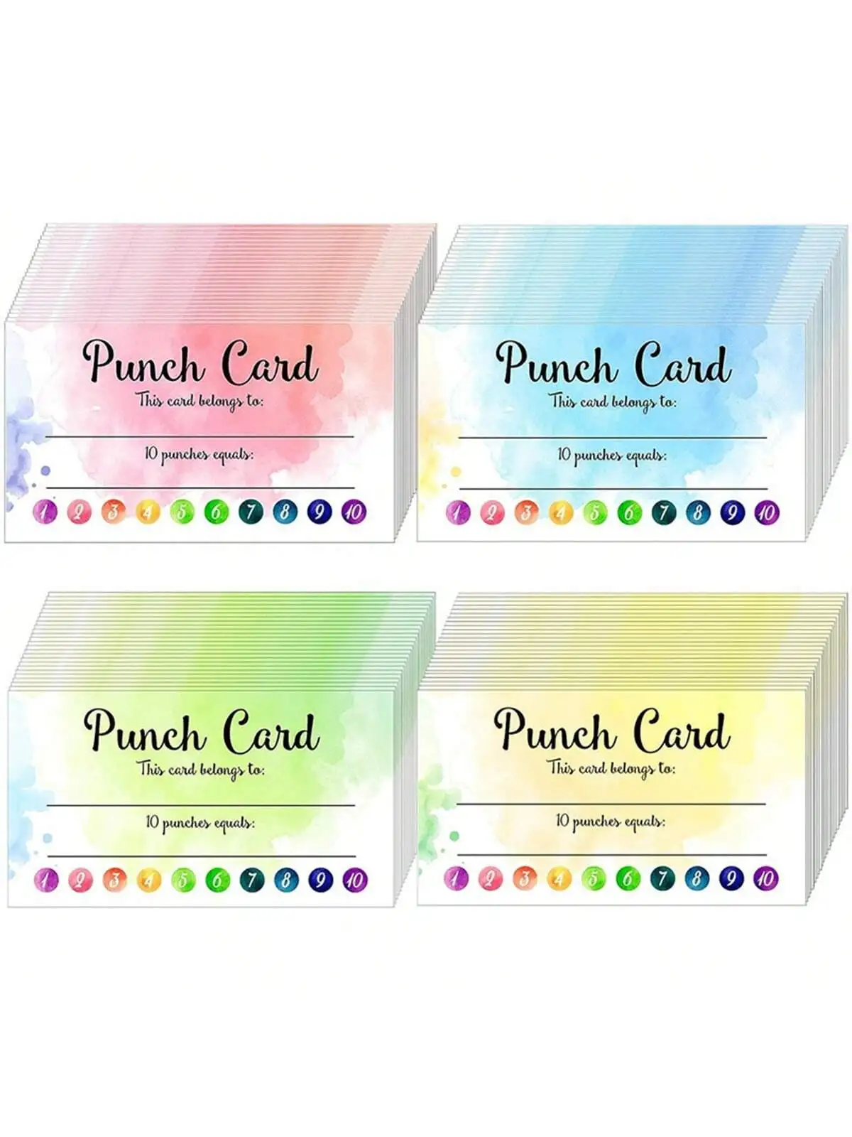 Lochkarten für Lehrer, 50 Stück (3,6 x 2 Zoll) – Belohnungskarte für Anreizverhaltensverhalten für Studenten, Lehrerpreise für Geschäftsklassen Image