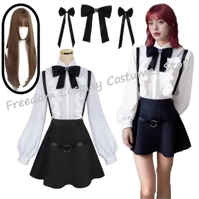 Alina Clover Cosplay Kostüm Perücke Anime Guild Rezeptionist Solo Boss JK Anzug Weißes Hemd Image