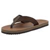 Zehentrenner RIEKER, Herren, Gr. 41, braun (dunkelbraun), Nubukleder, unifarben, casual, Schuhe, Sommerschuh, Strandschuh, Badeschuh, Poolslide mit Zehensteg