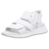 Riemchensandale RIEKER SPORT, Damen, Gr. 41, weiß, Leder, unifarben, casual, Schuhe, Sommerschuh, Klettschuh, Outdoorsandale mit weichem Fußbett