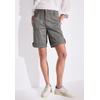 Bermudas STREET ONE "Style Yulius", Damen, Gr. 44, N-Gr, overcast grau, Web, Obermaterial: 98% Baumwolle, 2% Elasthan, unifarben, casual, regular fit kniefrei, Hosen, Sommerhose mit Turn-Up