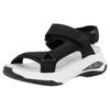 Trekkingsandale RIEKER SPORT "Byron Bay vegan", Damen, Gr. 40, schwarz (schwarz, sohle weiß), Lederimitat, Textil, casual, Schuhe, Outdoorsandale, Sommerschuh, Klettschuh mit RiekerAir Dämpfung