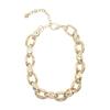 Kette mit Anhänger "Glam Loop", Damen, Gr. one size, PTFE-Kunststoff, gold (golden), COLLEZIONE ALESSANDRO, Basic, Halsketten, elegante Gliederkette