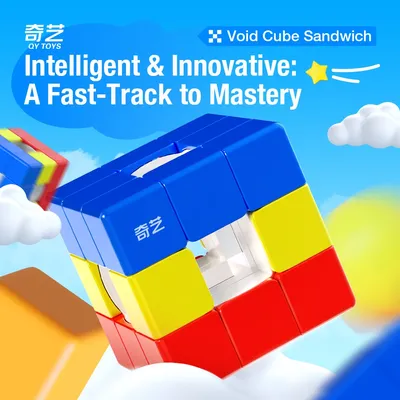 QiYi Void Cube Sandwich Speed Cube Puzzle Zauberwürfel Lernspielzeug Kinder Geschenk 3x3x3 Image