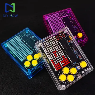 7-Pixel-Spielekonsole, elektronische DIY-Kits, Muyu Handheld 51 Single-Chip-Computer, DIY-Schweißübungsteile, Micro-USB Image