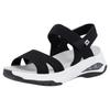 Sandale RIEKER SPORT "Byron Bay", Damen, Gr. 38, schwarz, Textil, unifarben, casual, Schuhe, Sport-Sandale, Sommerschuh, Outdoorsandale mit weichem Fußbett