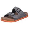 Pantolette RIEKER, Herren, Gr. 44, grau, Nubukleder, klassisch, Schuhe, Sommerschuh, Strandschuh, Hausschuh mit bequemem Fußbett