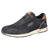Sneaker MUSTANG SHOES, Herren, Gr. 48, bunt (dunkelblau, braun), Textil, Lederimitat, kontrastfarbene Details, casual, Schuhe, Schnürschuh, Freizeitschuh mit weicher Schaftrandpolsterung