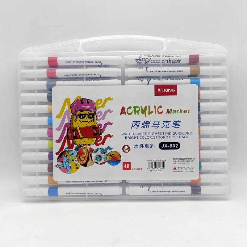 12 Farben / 24 Farben / 36 Farben / 48 Farben / 60 Farben Acrylmarker Kunstmalerei DIY Keramik-Graffiti-Pinsel Image