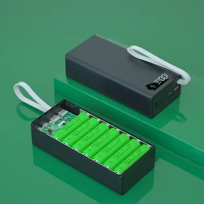 14*18650 batterie Lagerung Box DIY Power Bank Fall Dual USB LCD Display Unterstützung Schnell & Image